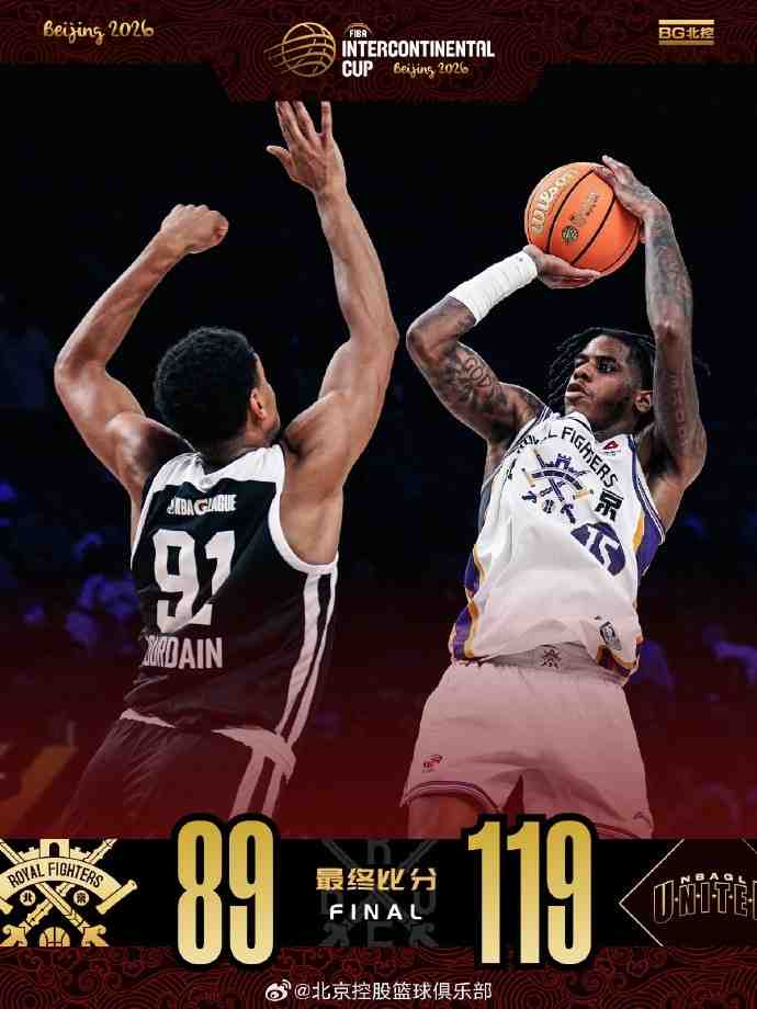 北京控股洲际杯负于NBA发展联盟联队 我们将继续向对手学习